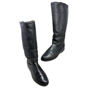 Canada North Black Leather Fleece Insulated Mid Calf Winter Boot